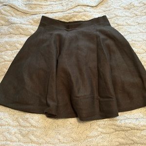 dark green skater skirt